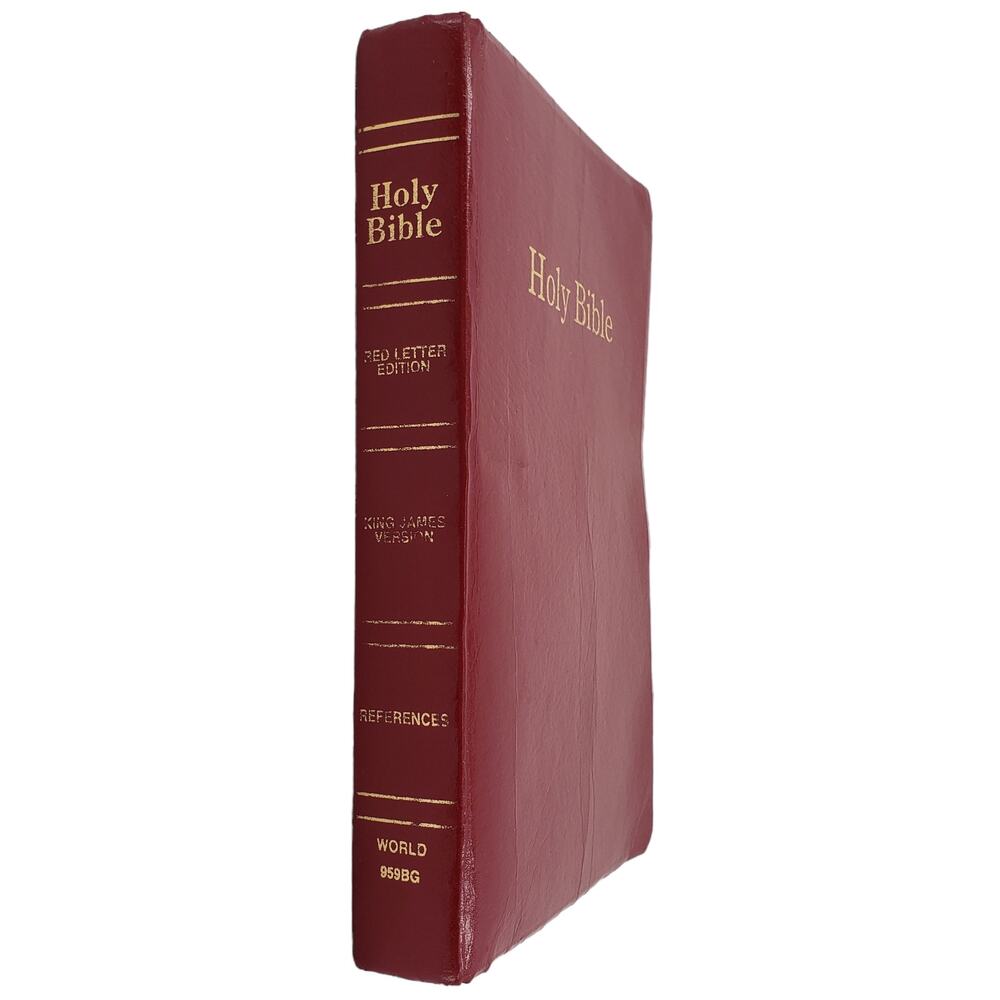 Vintage Holly Bible red letter edition King James references
